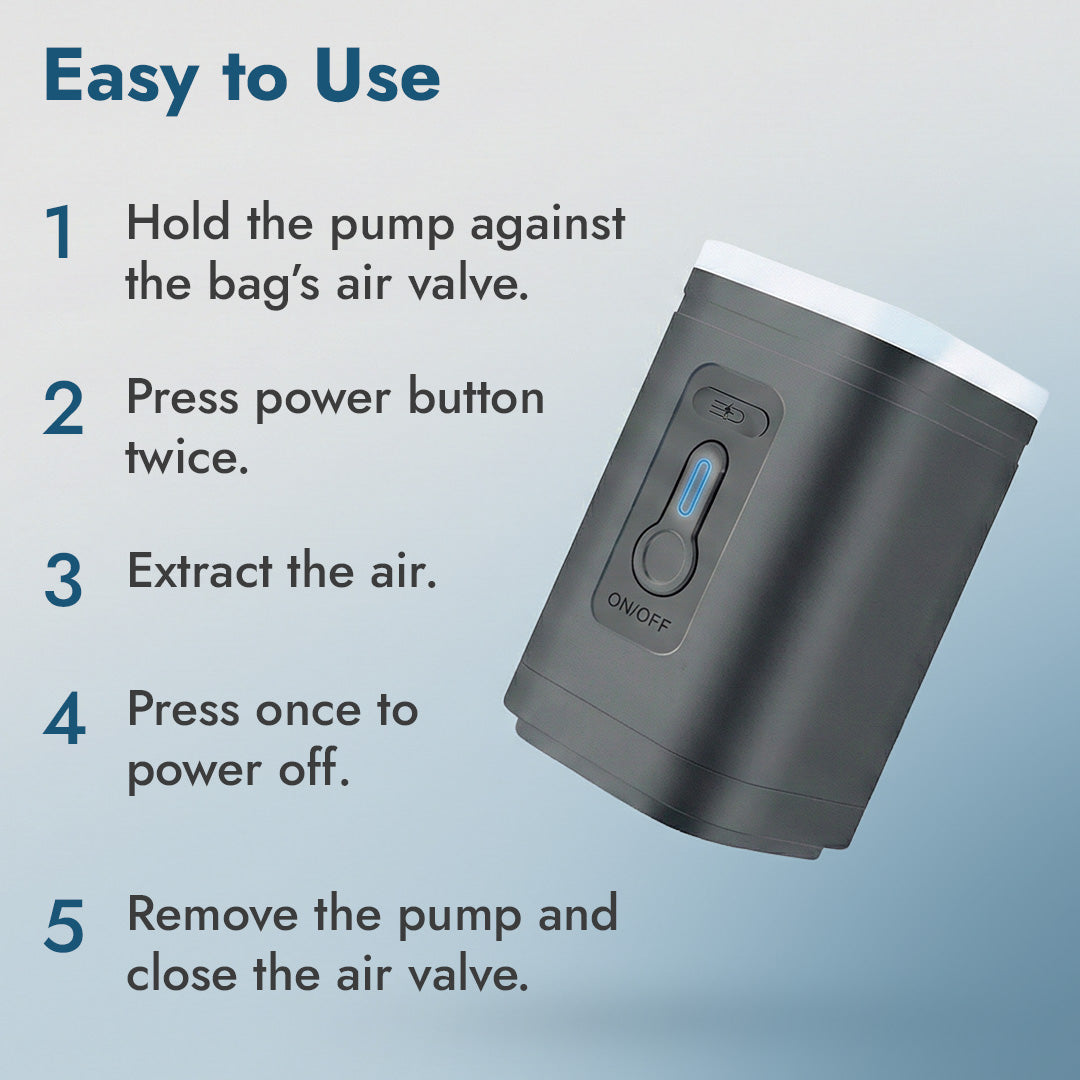 Portable Pump for Vacuum Storage